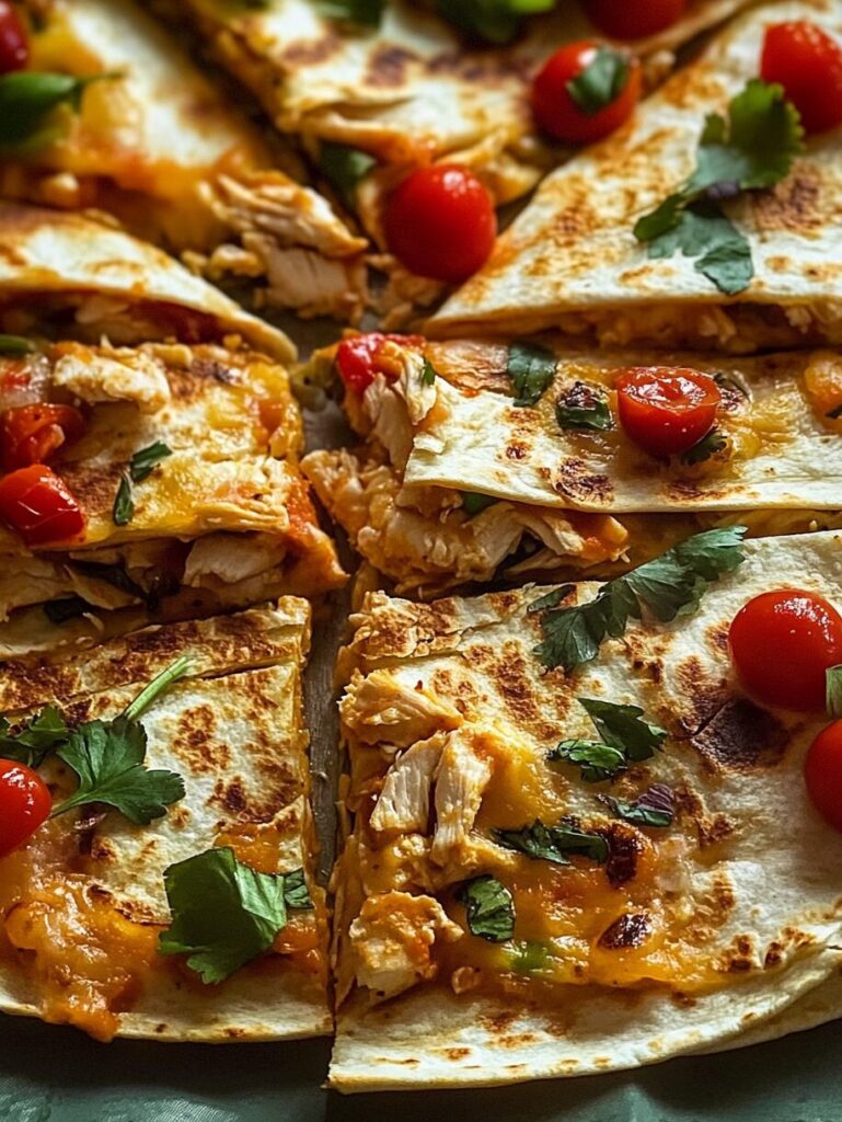 Sheet Pan Chicken Quesadillas