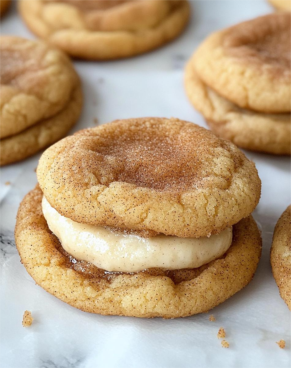Cheesecake-Stuffed Snickerdoodle Cookies