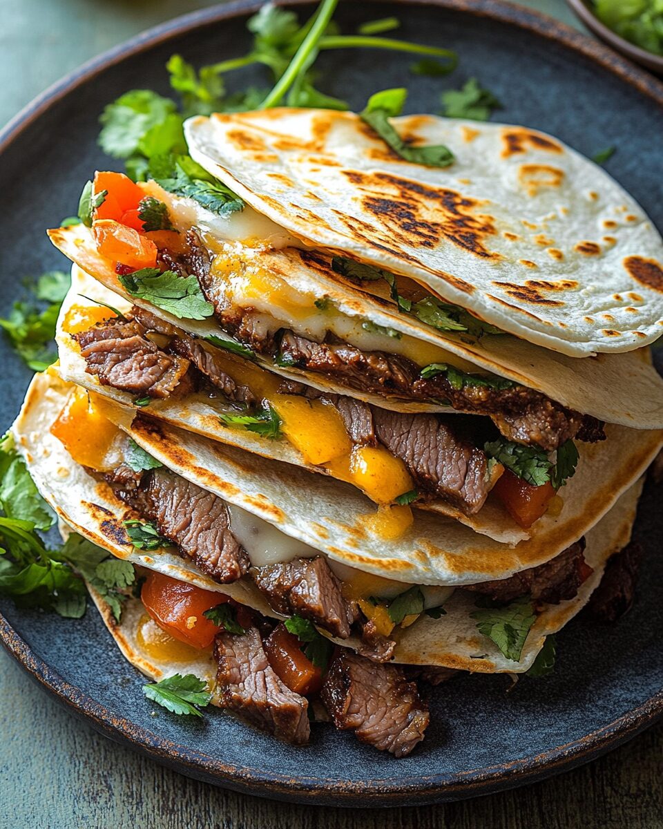 Loaded Steak Quesadillas