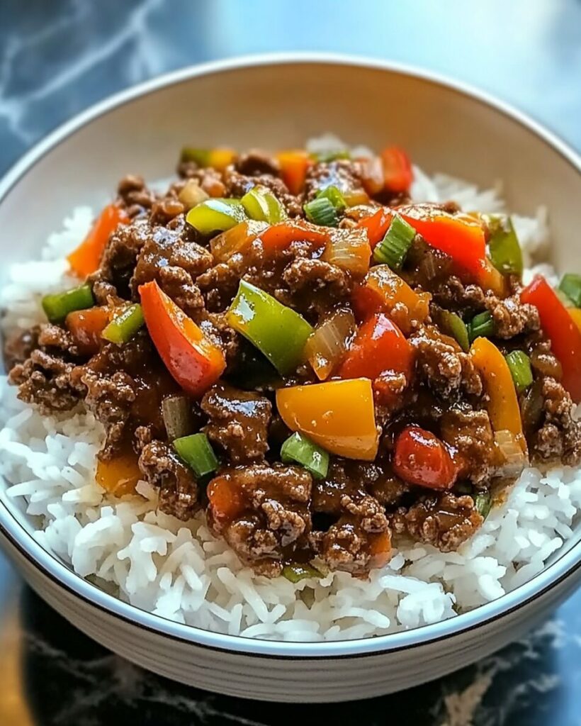 Beef and Pepper Rice Bowl