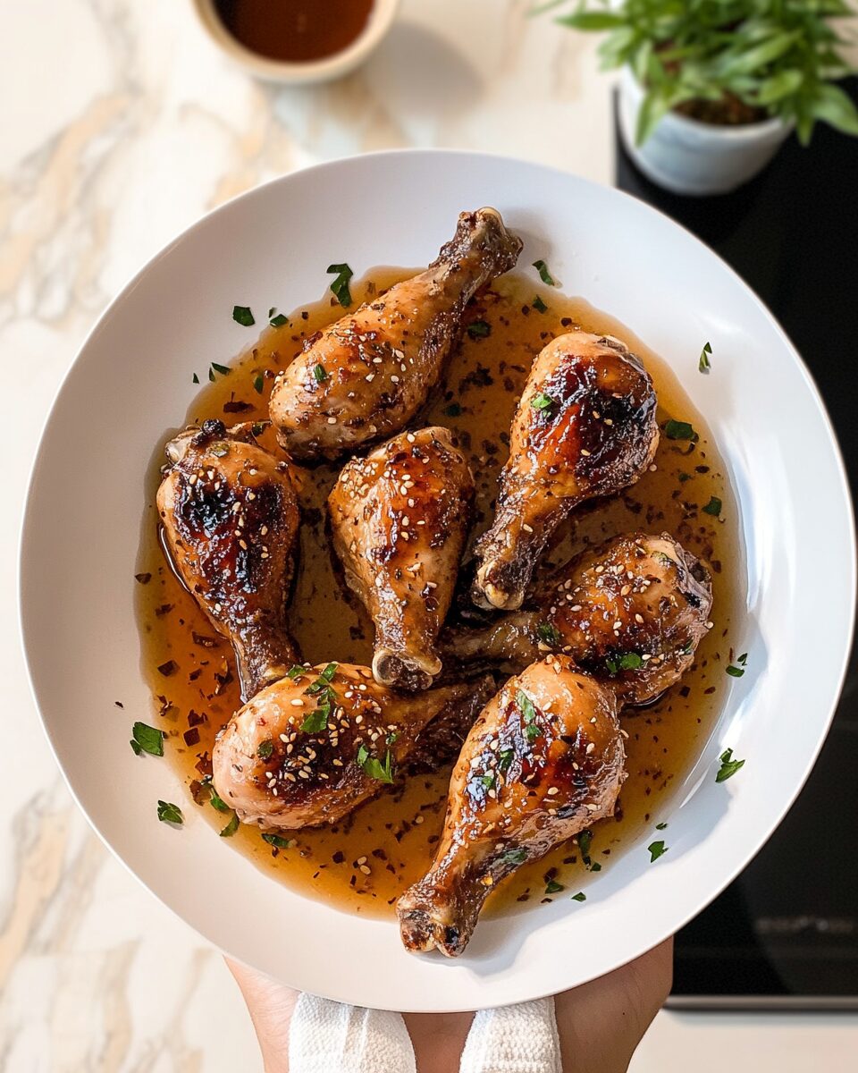 Honey Garlic Chicken Drumsticks (Oven Baked)