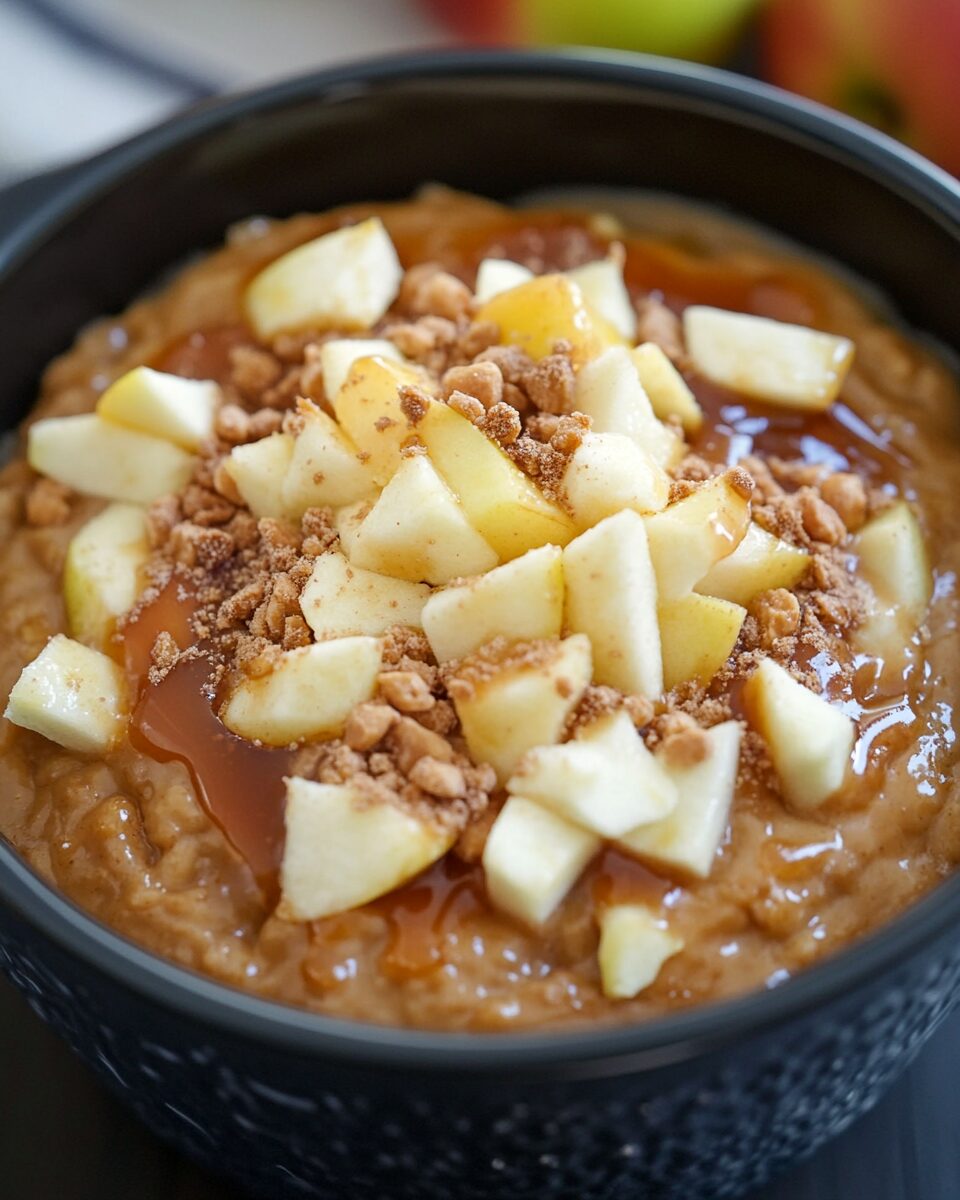 Crockpot Salted Caramel Apple Cheesecake Dip