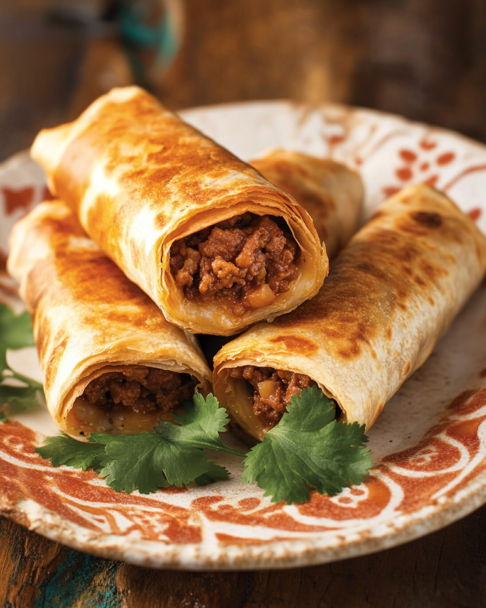Mini Beef Chimichangas