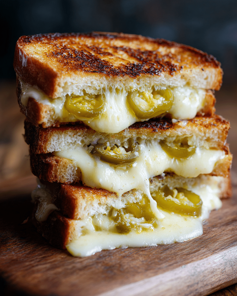 Grilled Banana Pepper Cheese Melts