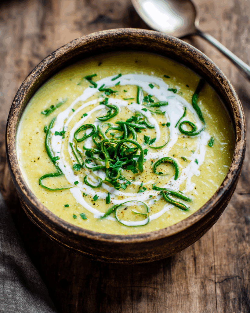 Garlic Scape Soup – Light, Creamy & Garden-Fresh