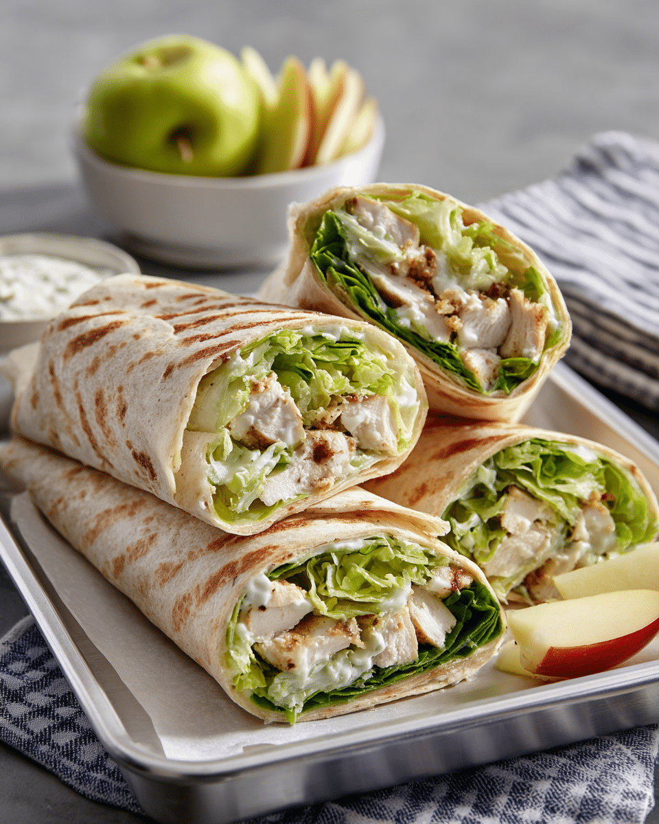 Chicken Caesar Wraps – A Fresh & Filling Back to School Lunch Option
