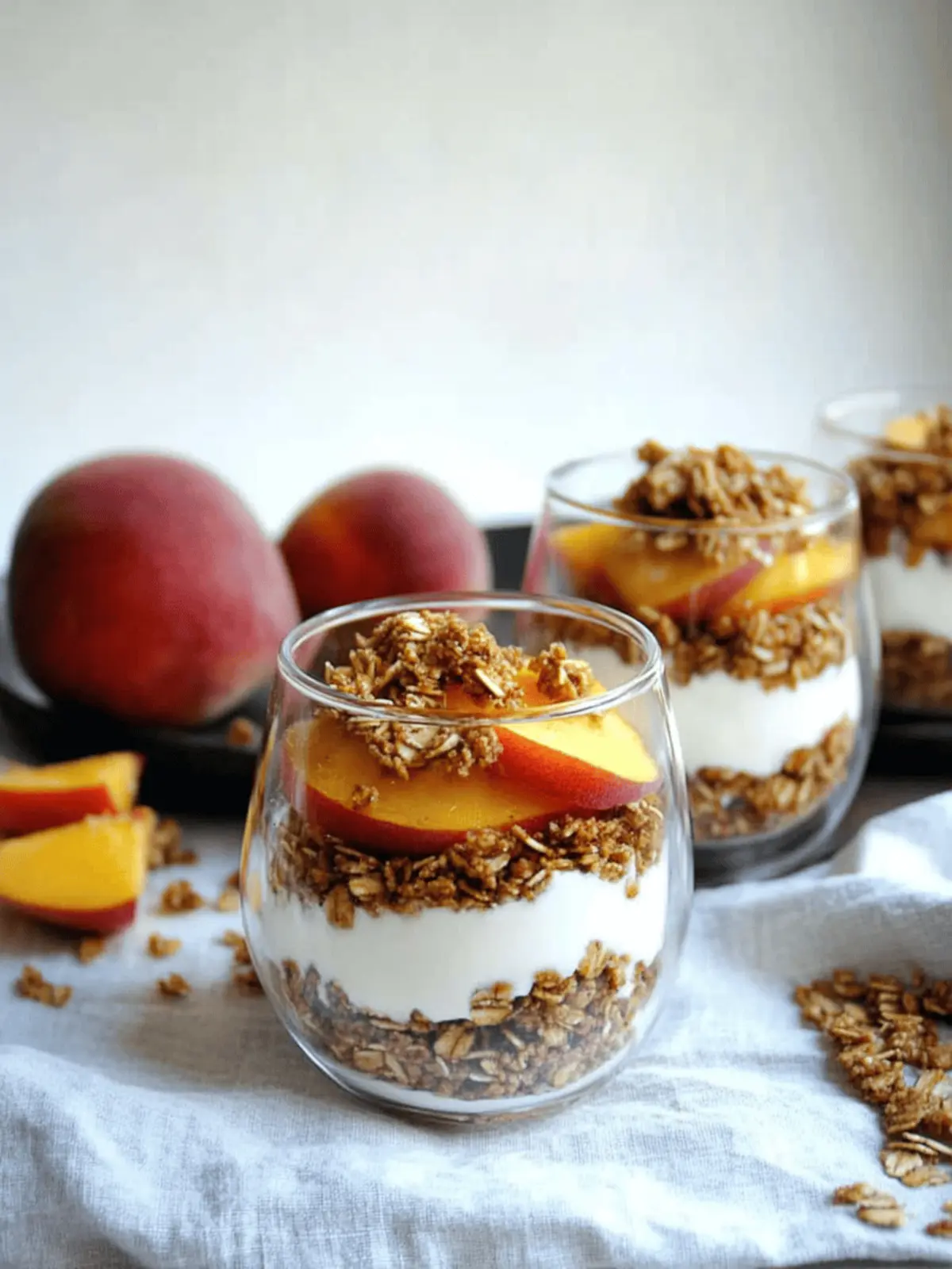 peach yogurt & brown sugar granola parfaits