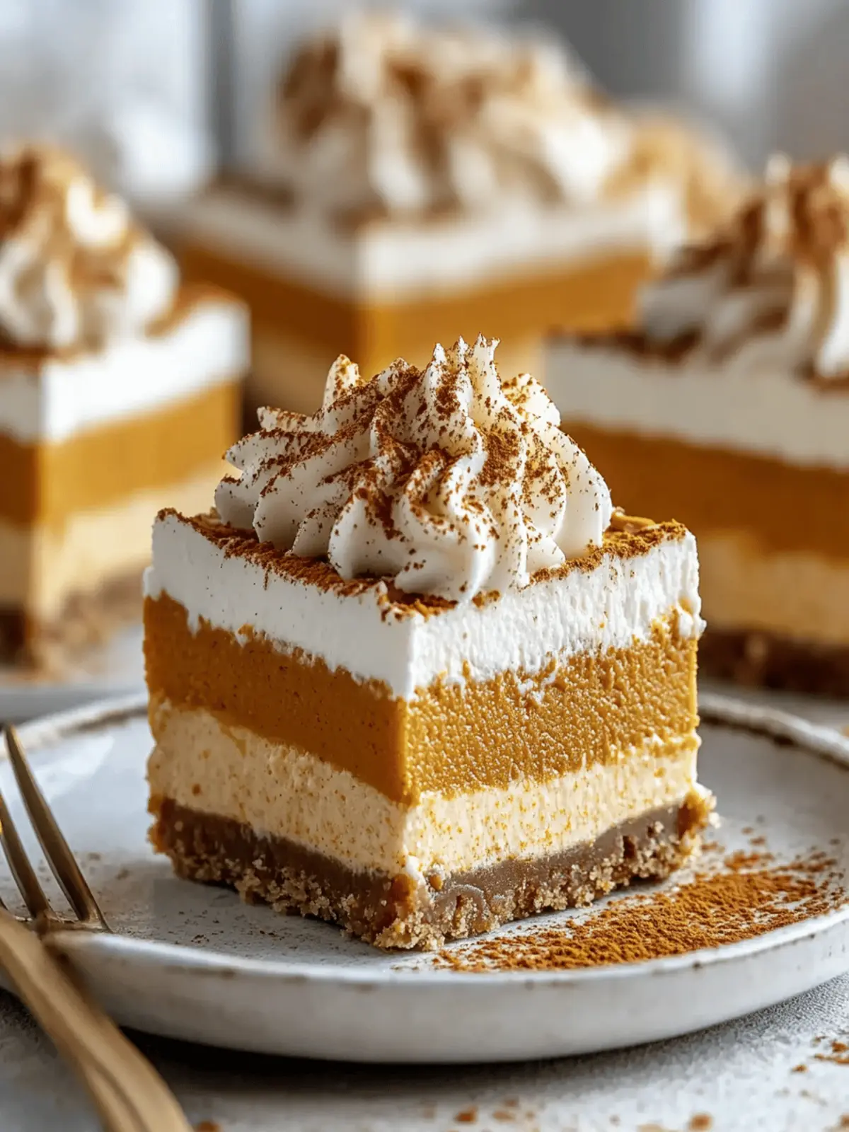 No Bake Pumpkin Cheesecake Bars