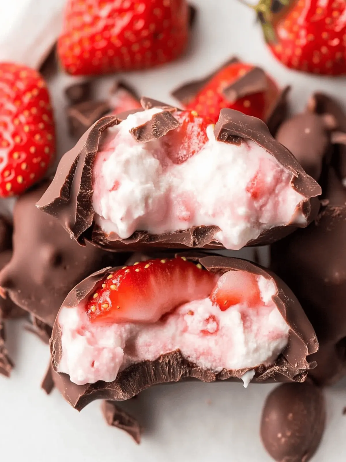 Chocolate Strawberry Yogurt Clusters