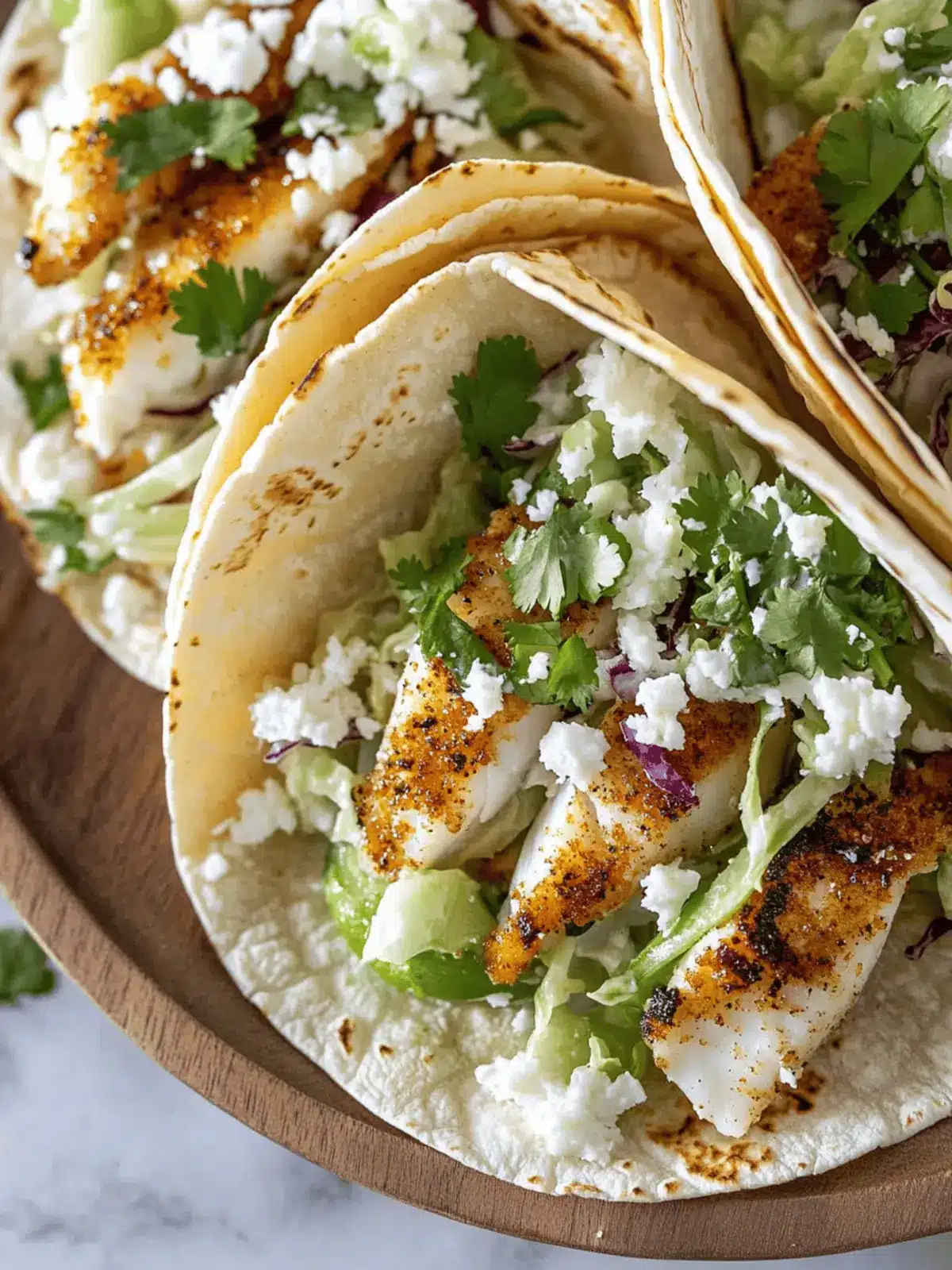 Cod Fish Tacos with Cabbage Slaw