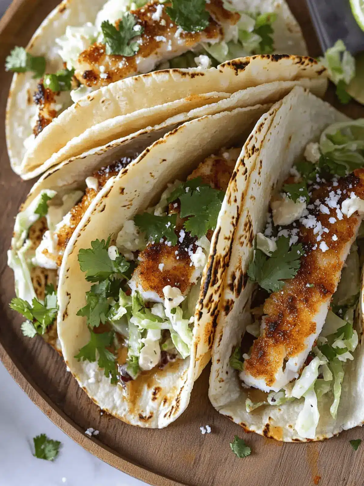 Cod Fish Tacos with Cabbage Slaw