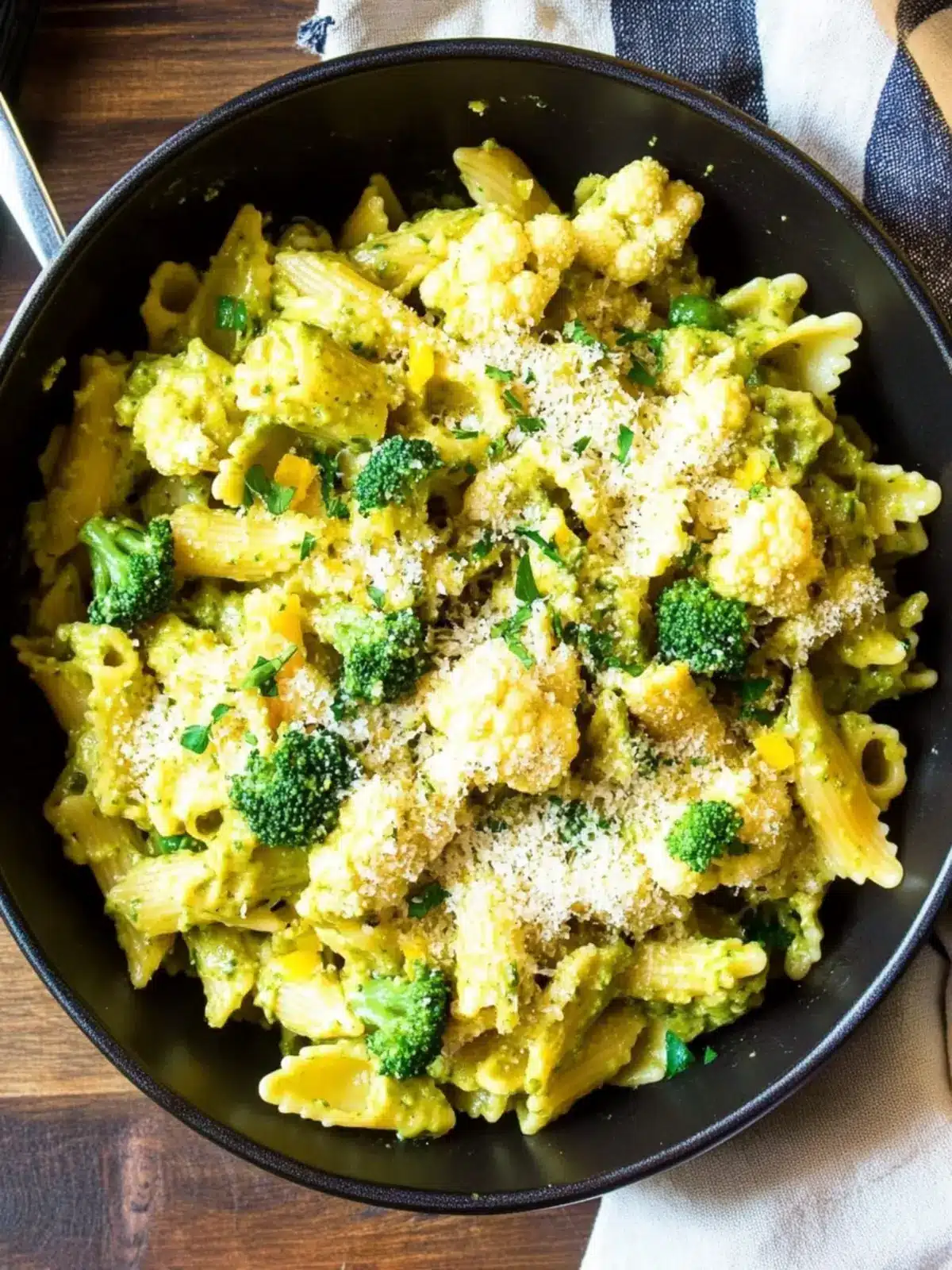 Romanesco Pasta with Curry Cauliflower Sauce
