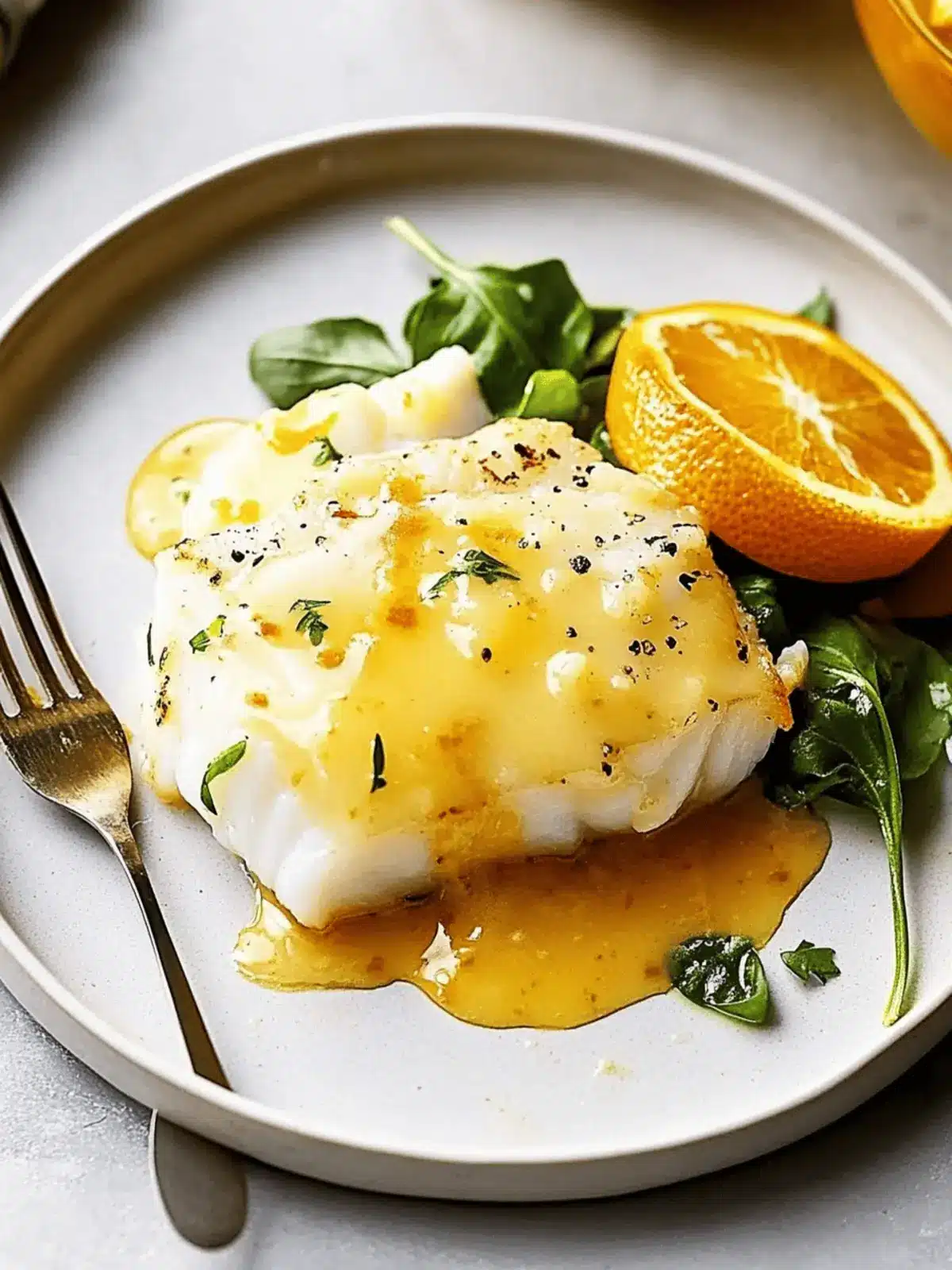 Baked Cod with Orange Beurre Blanc