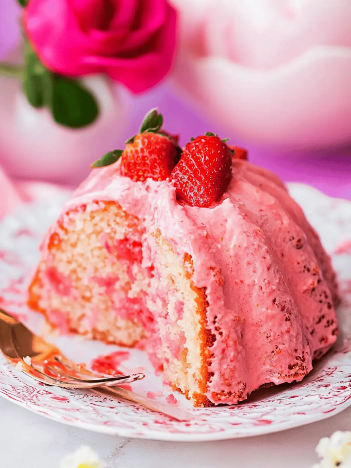 Decadent Strawberry Bundt Cake Thatโs Easy and Irresistible 3 Strawberry Bundt Cake