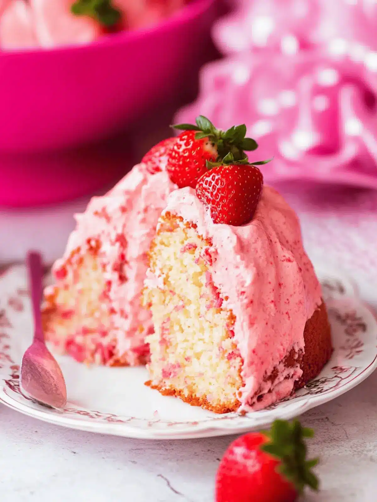 Decadent Strawberry Bundt Cake Thatโs Easy and Irresistible 4 Strawberry Bundt Cake
