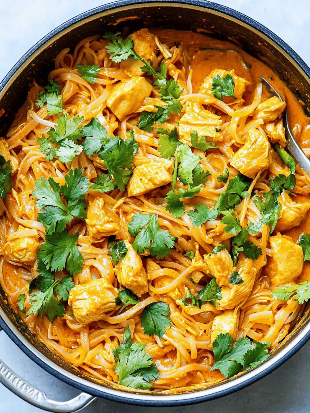 Coconut Curry Chicken and Rice Noodles