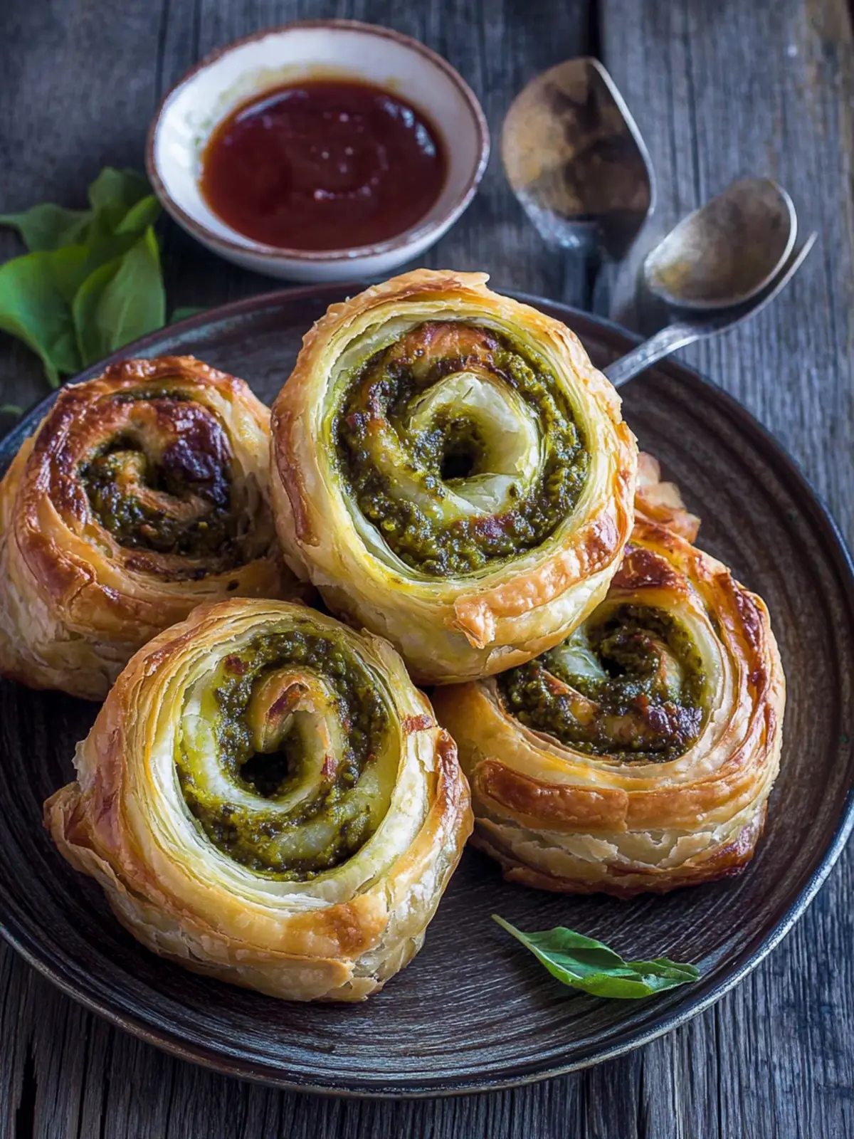 Easy Puff Pastry Pesto Pinwheels