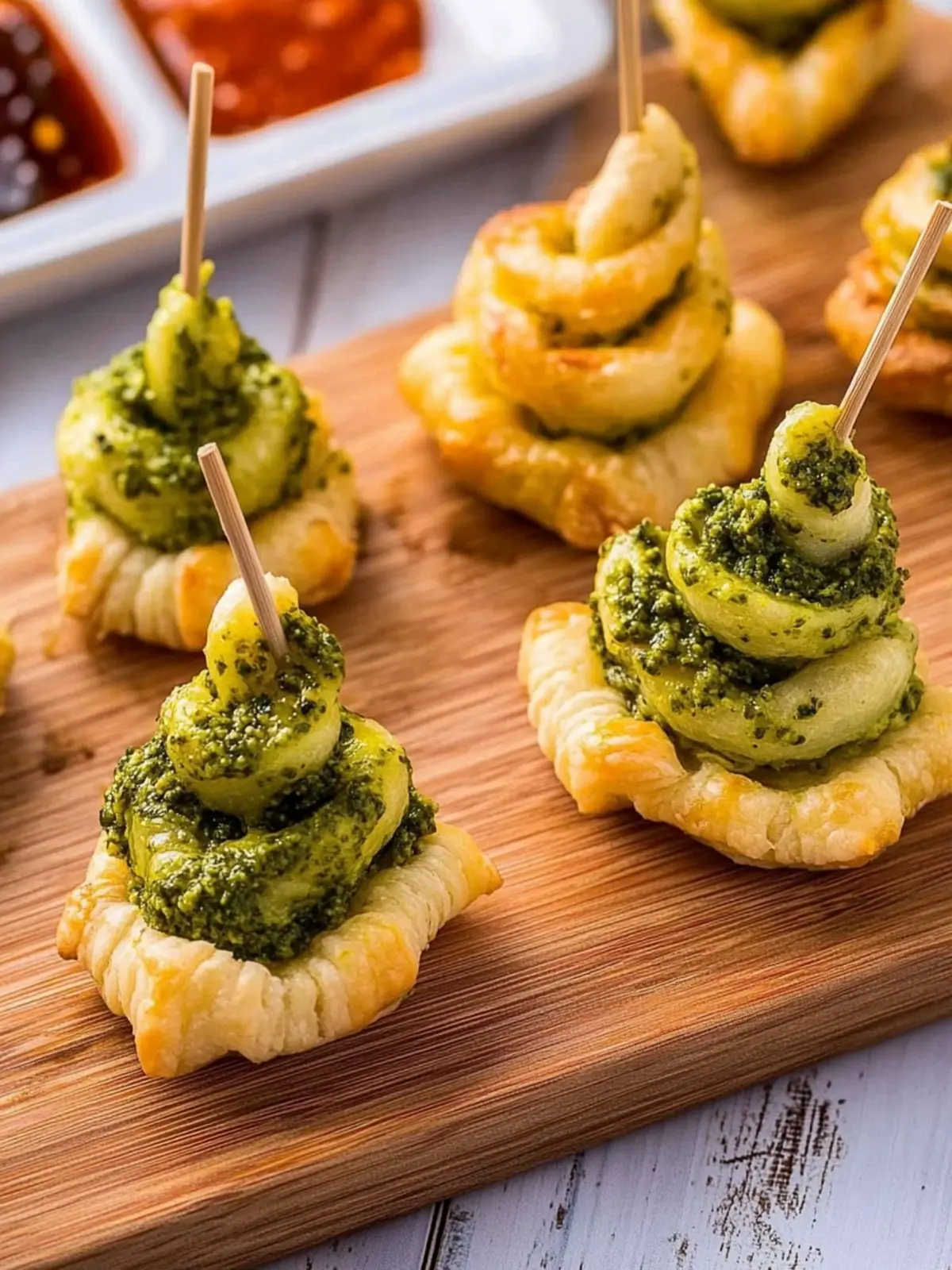 Pesto Puff Pastry Christmas Trees