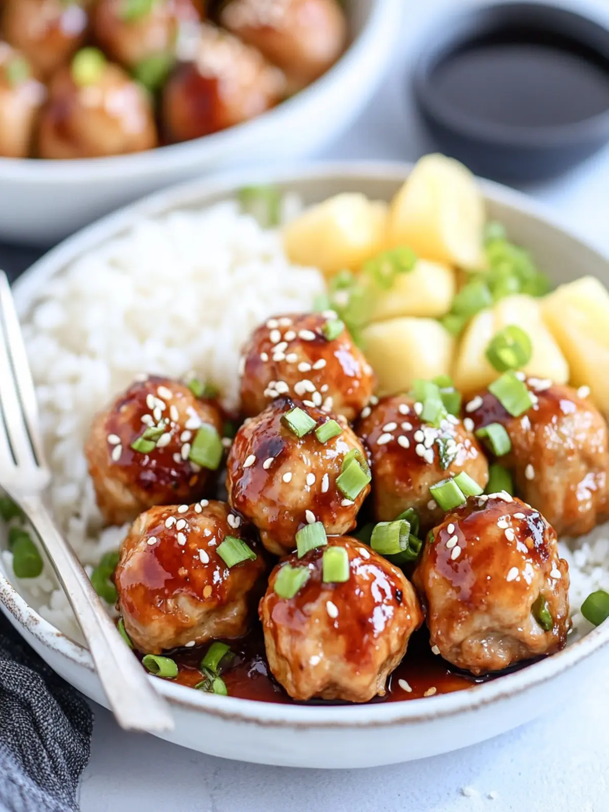 Teriyaki Pineapple Chicken Meatballs (Better than Costco)