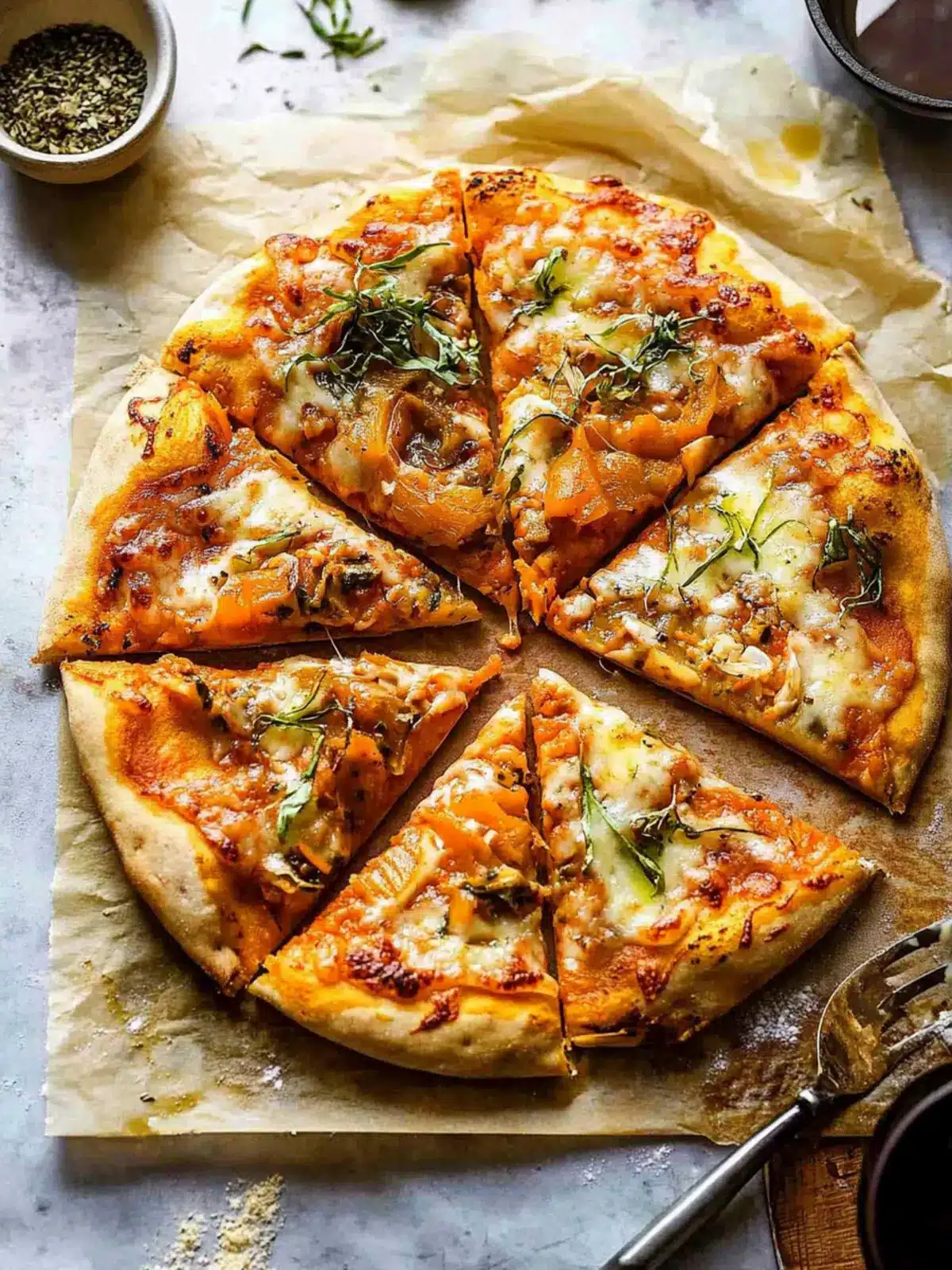 5 Ingredient Pumpkin and Gouda Pizza