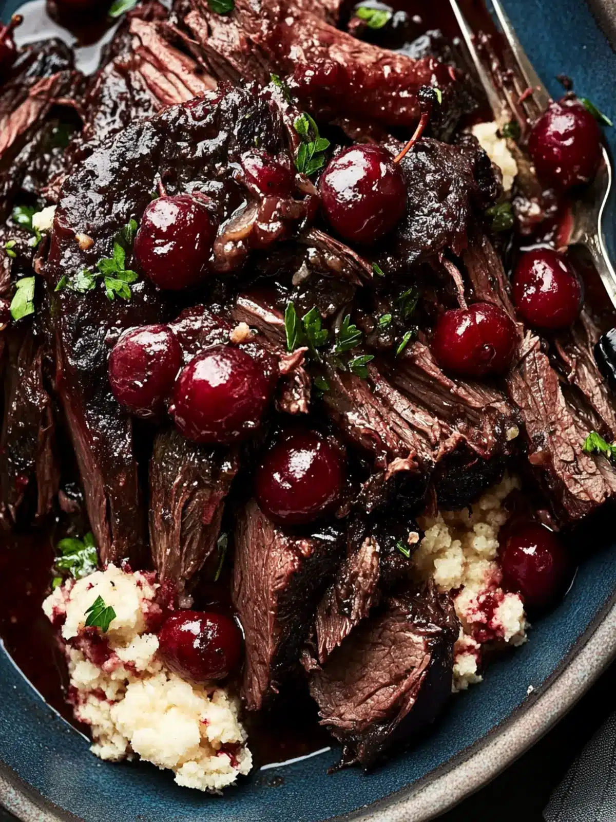 Pot Roast with Tart Cherry-Black Pepper Sauce