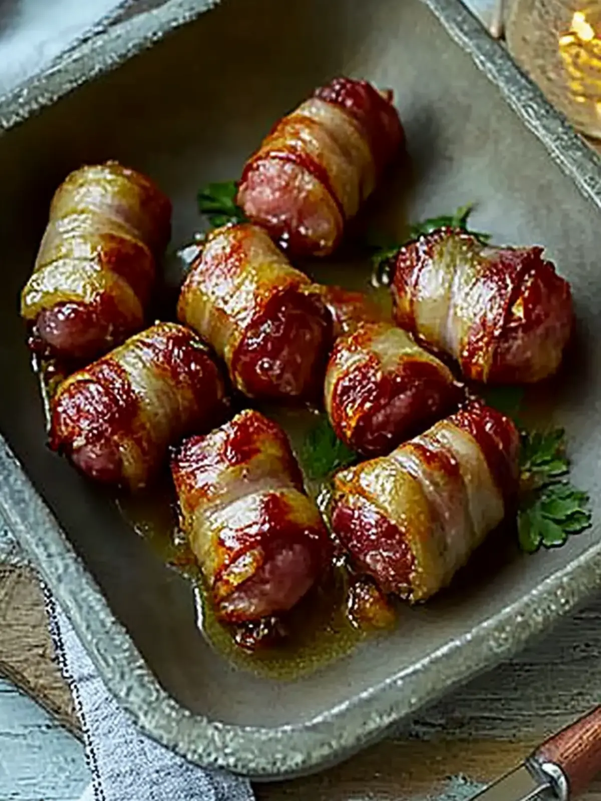 Triple pigs in blankets