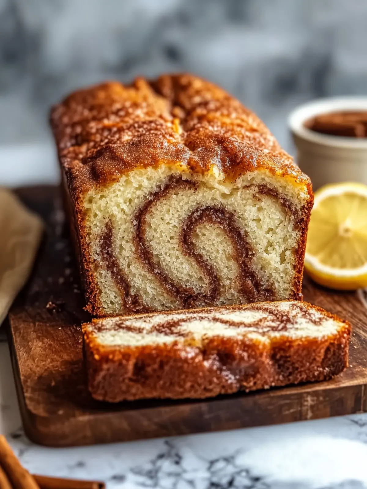 Moist Cinnamon Swirl Loaf
