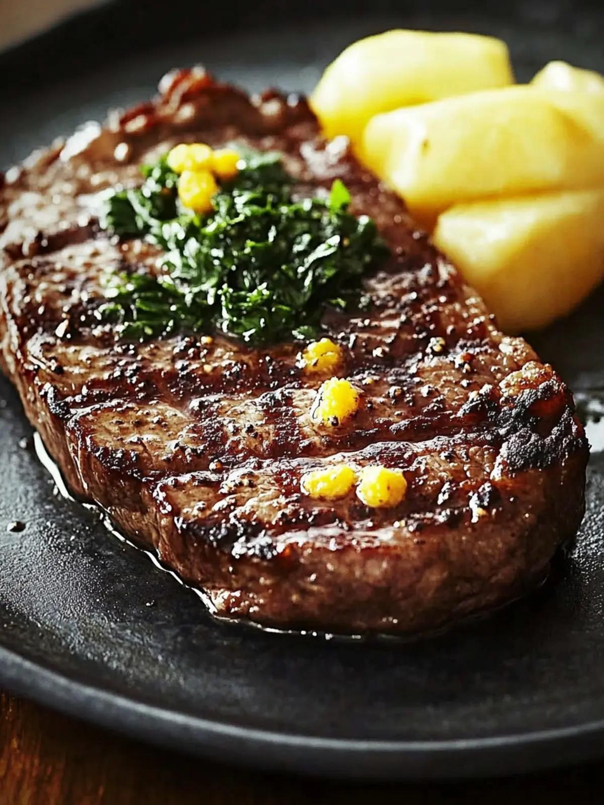 Butter-Basted Rib-Eye Steak