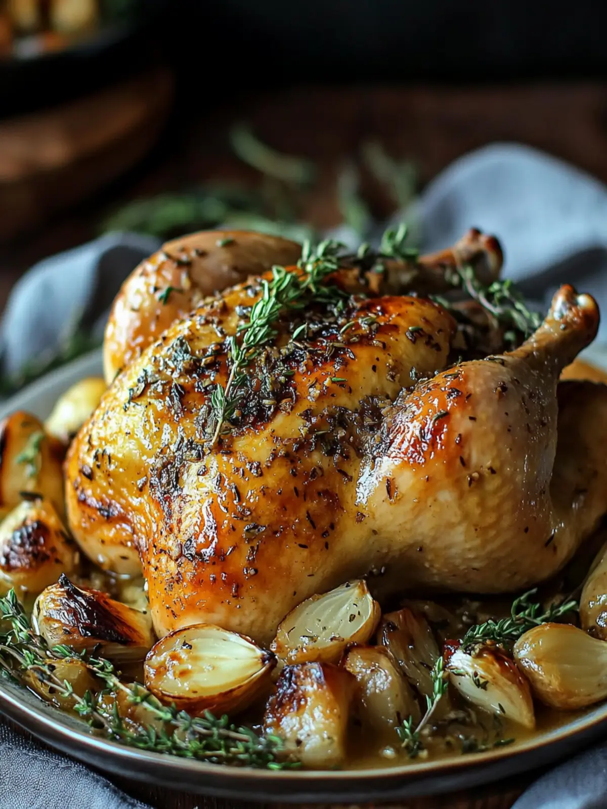 Irresistible Roast Chicken Dinner with Roasted Garlic Gravy