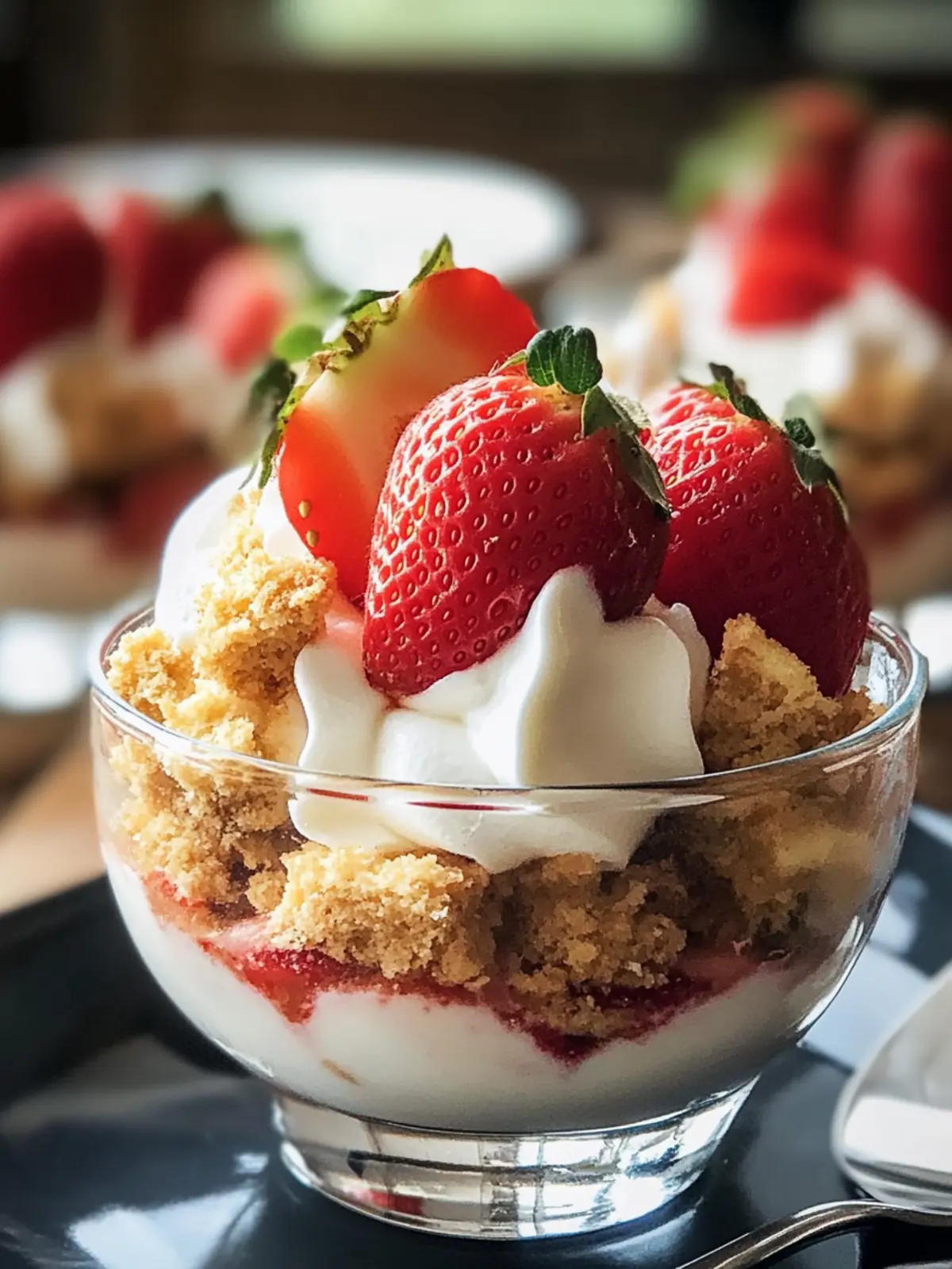 Delicious Strawberry Shortcake Pudding Cups