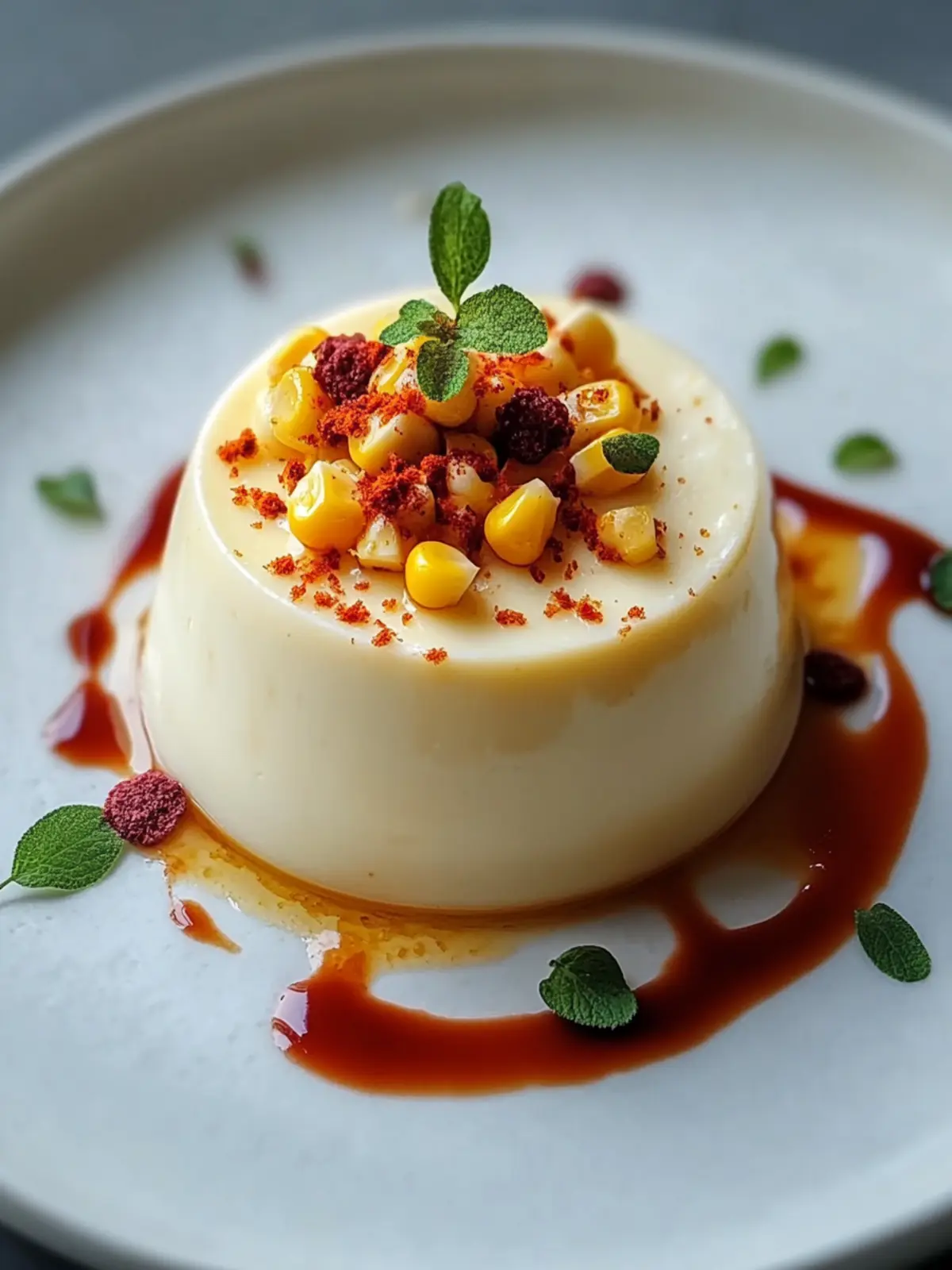 Savory Roasted Corn Panna Cotta