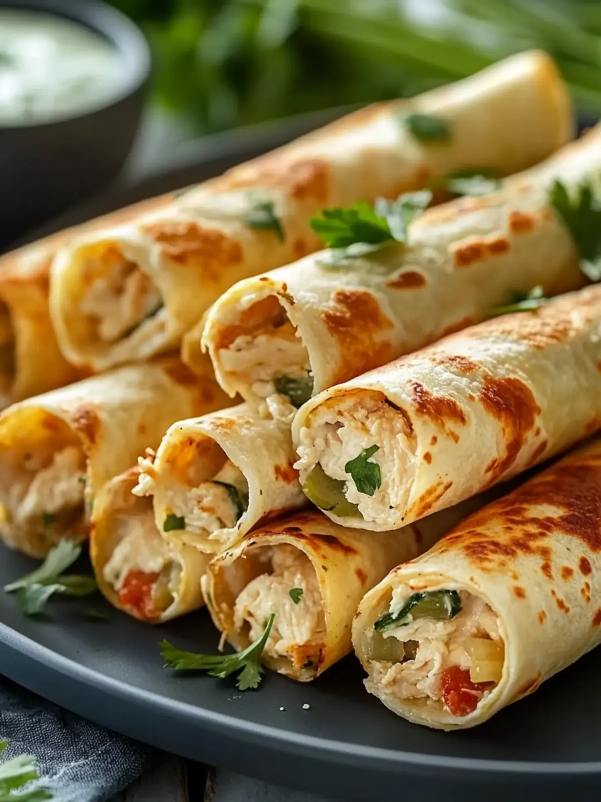 Dill Pickle Ranch Chicken Taquitos