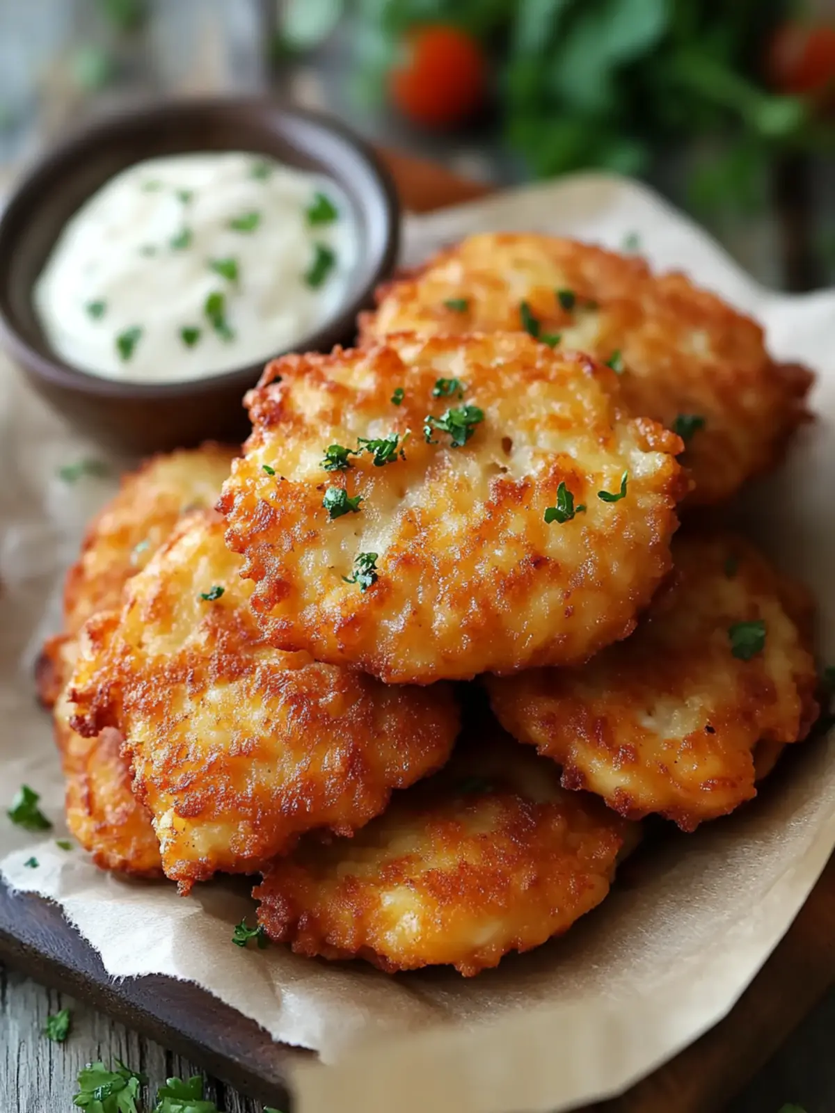 Crispy Cheesy Chicken Fritters