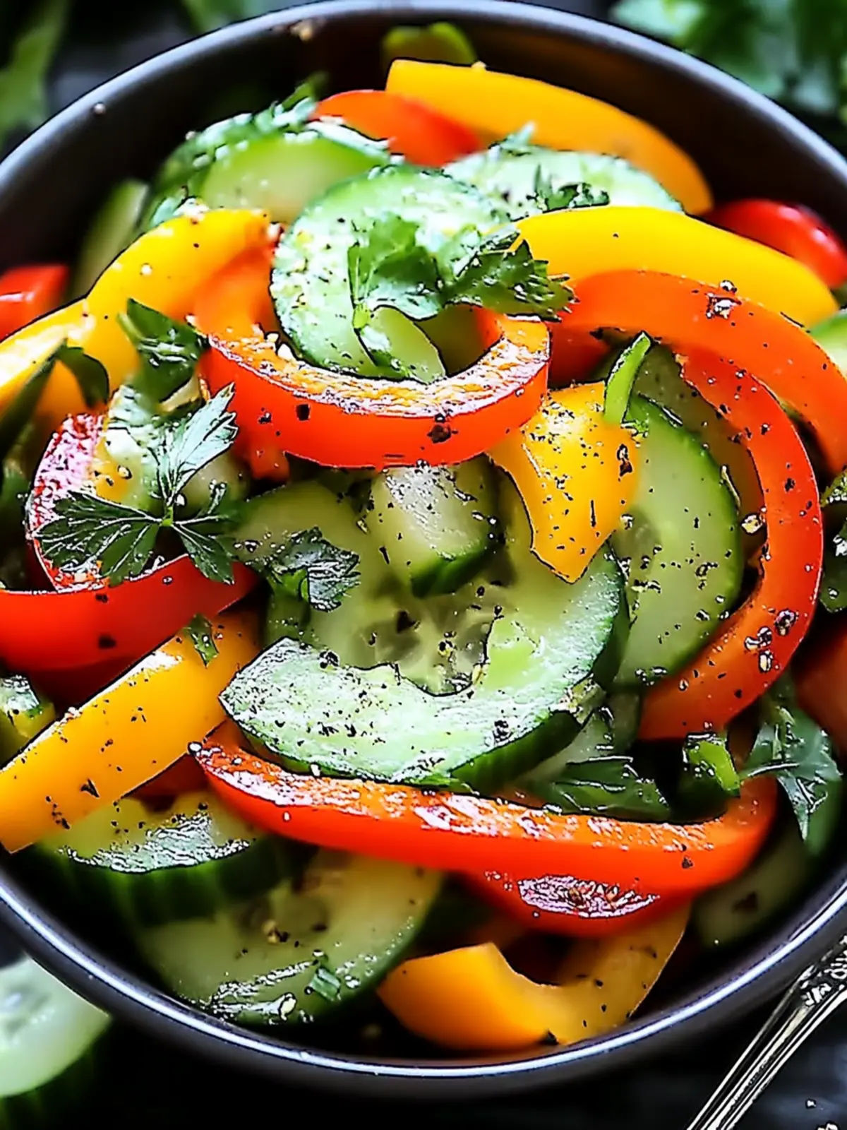 Refreshing Cucumber Sweet Pepper Salad