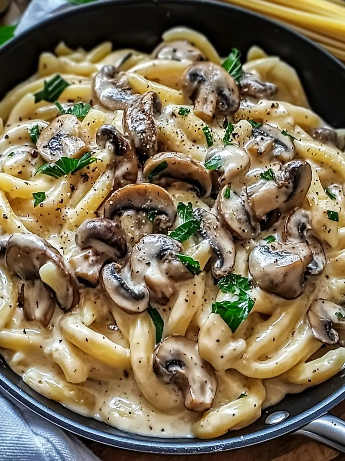 Creamy Tuscan Mushroom Pasta Skillet