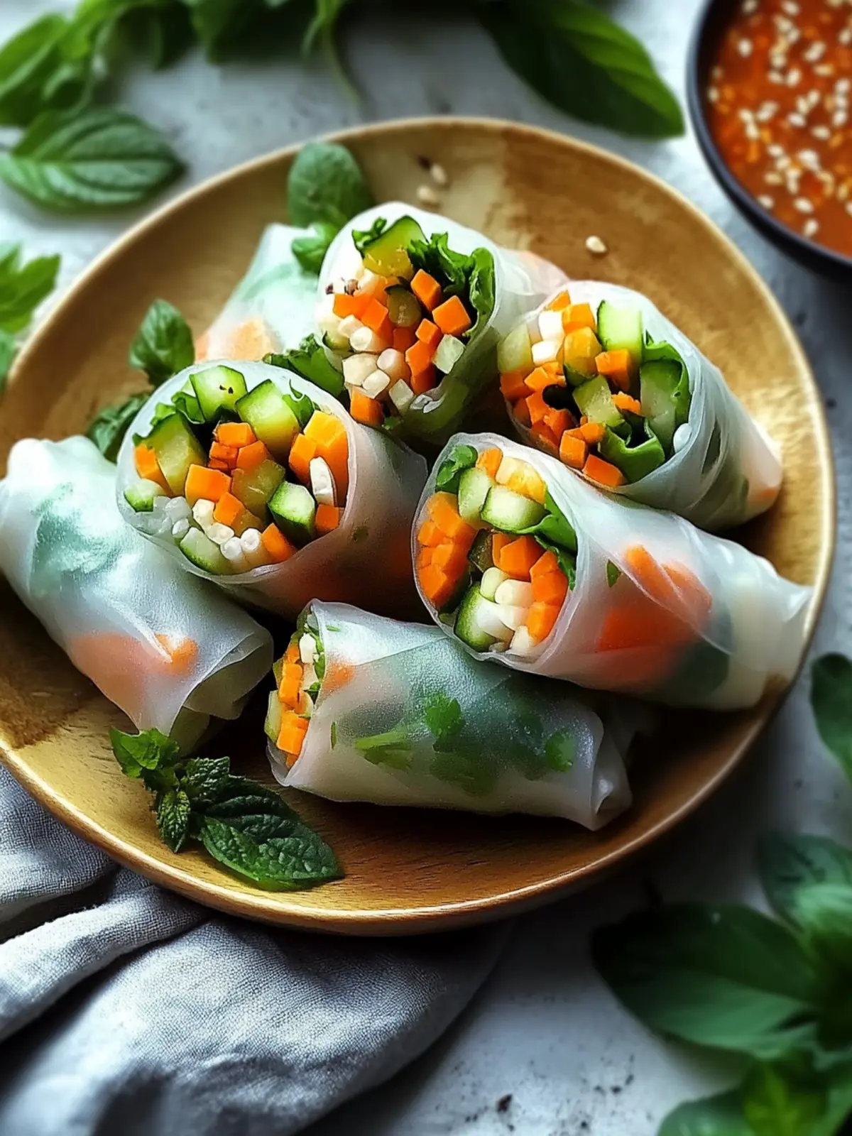 Crispy Veggie Spring Rolls
