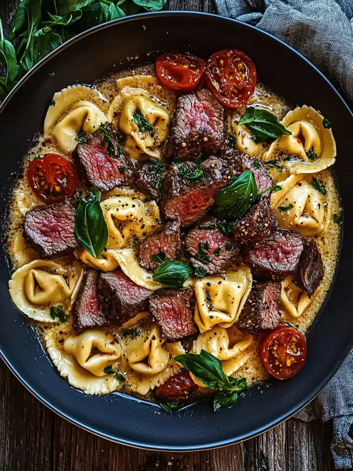 Garlic Steak Tortellini