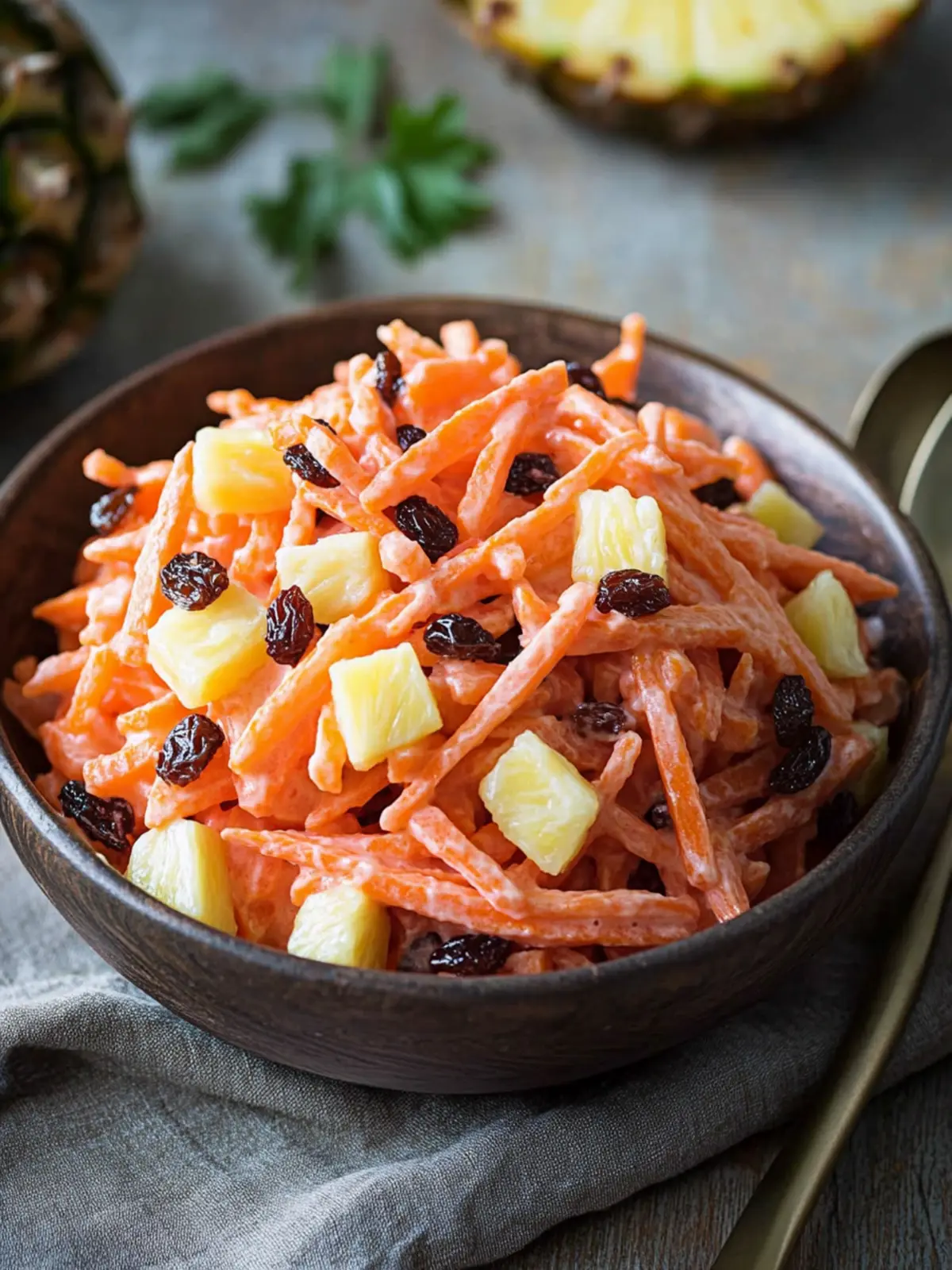 Carrot and Raisin Pineapple Salad