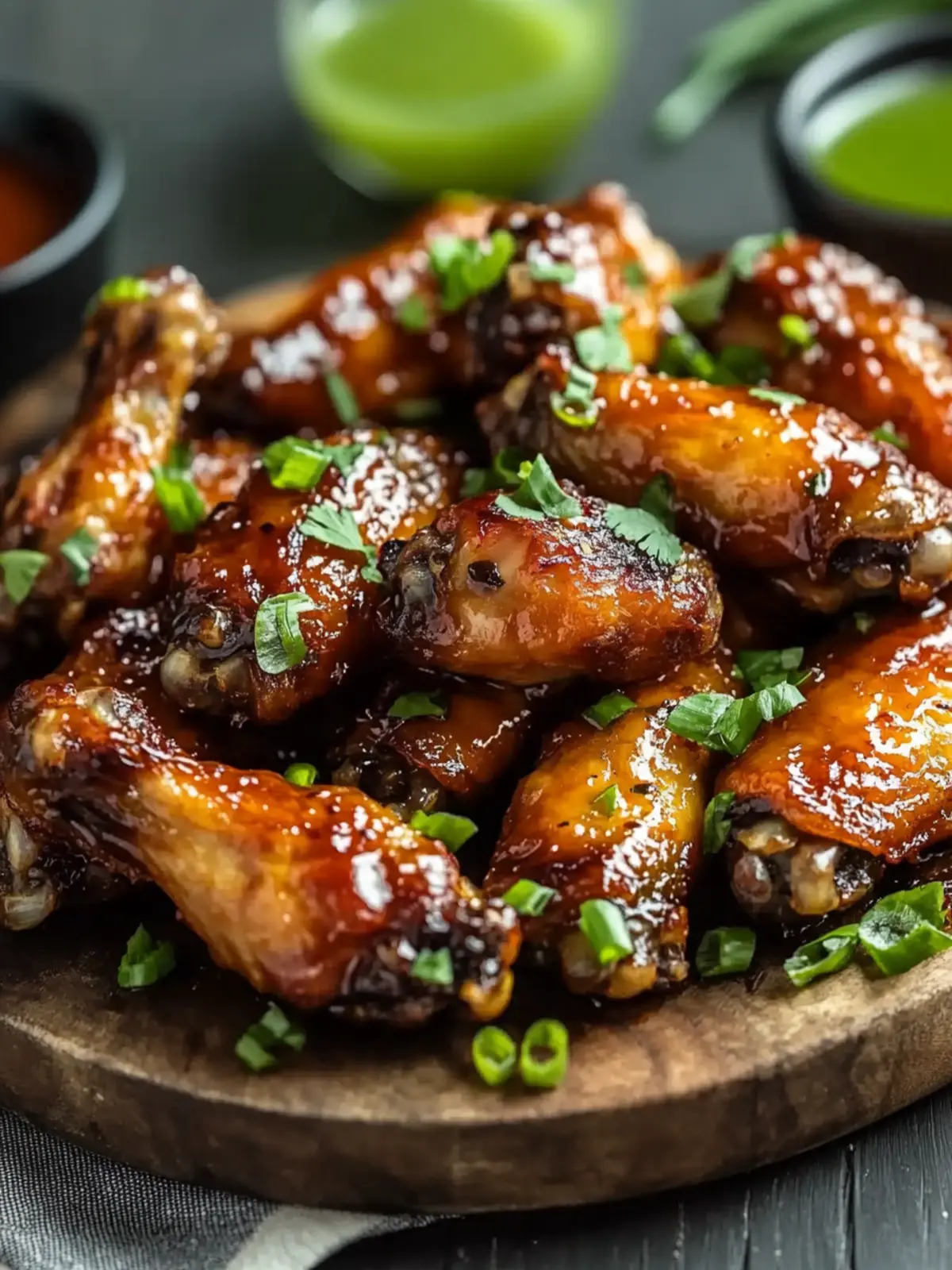 Crispy Oven Baked Chicken Wings with Sweet Honey Garlic Glaze