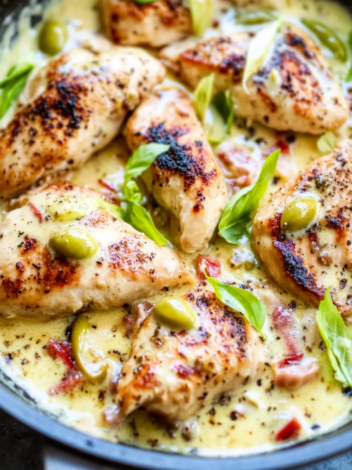 Creamy Pepperoncini Chicken Skillet