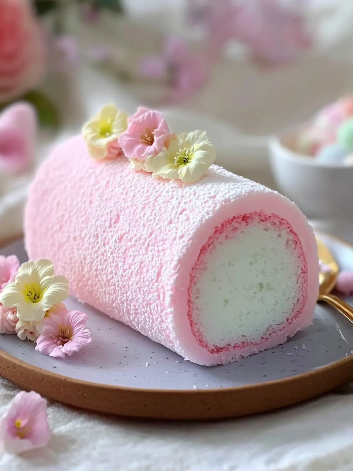 Japanese Cotton Candy Cake Roll