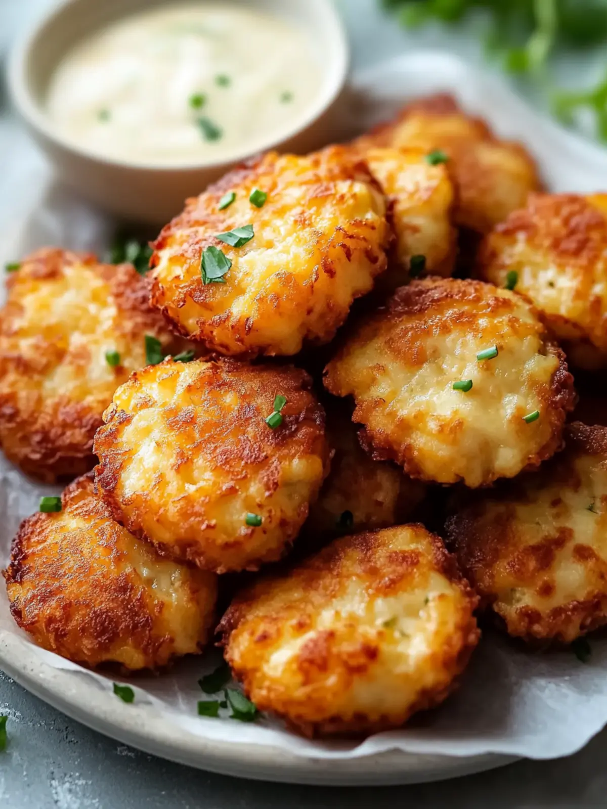 Crispy Cheesy Chicken Fritters