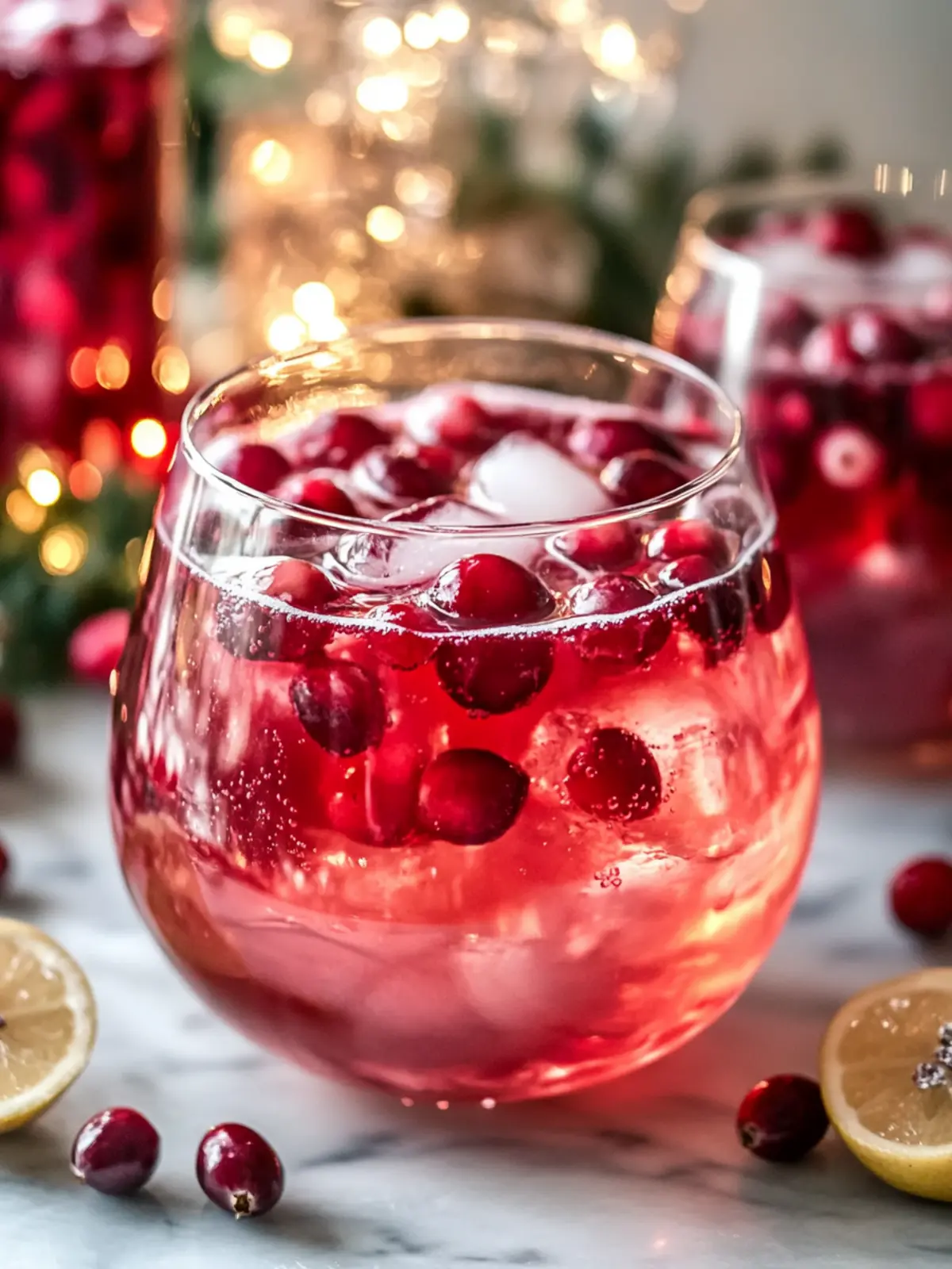 Sparkling Cranberry Pomegranate Punch for Festive Cheers