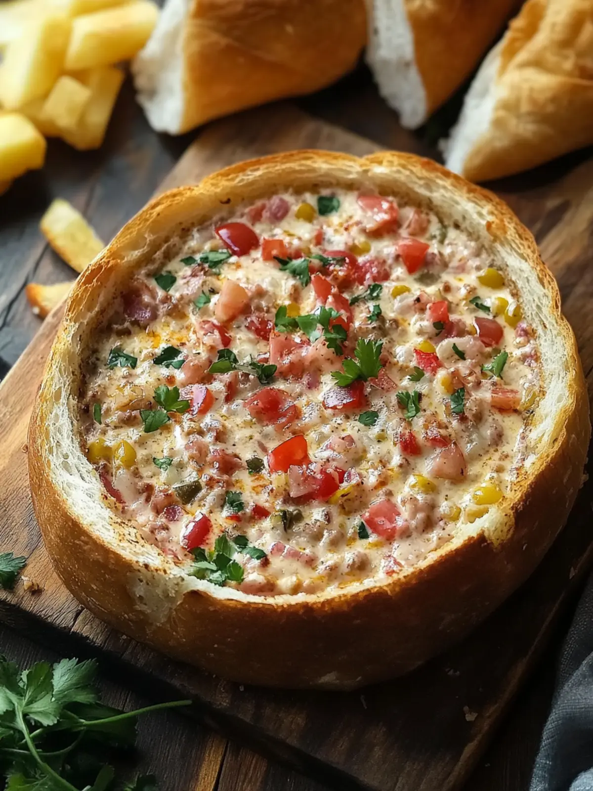 Savory Orleans Hot Muffuletta Dip