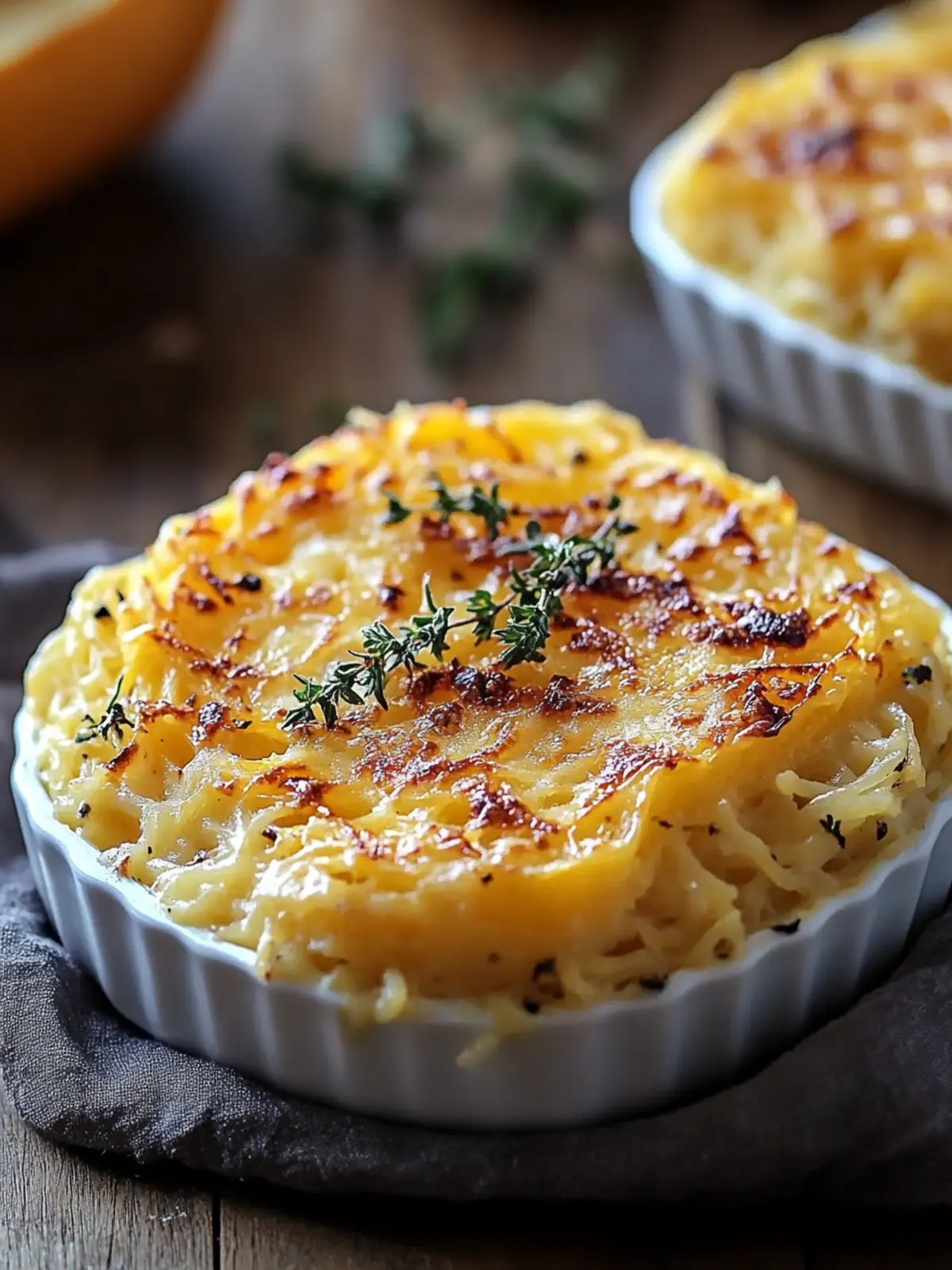 Creamy Spaghetti Squash Au Gratin