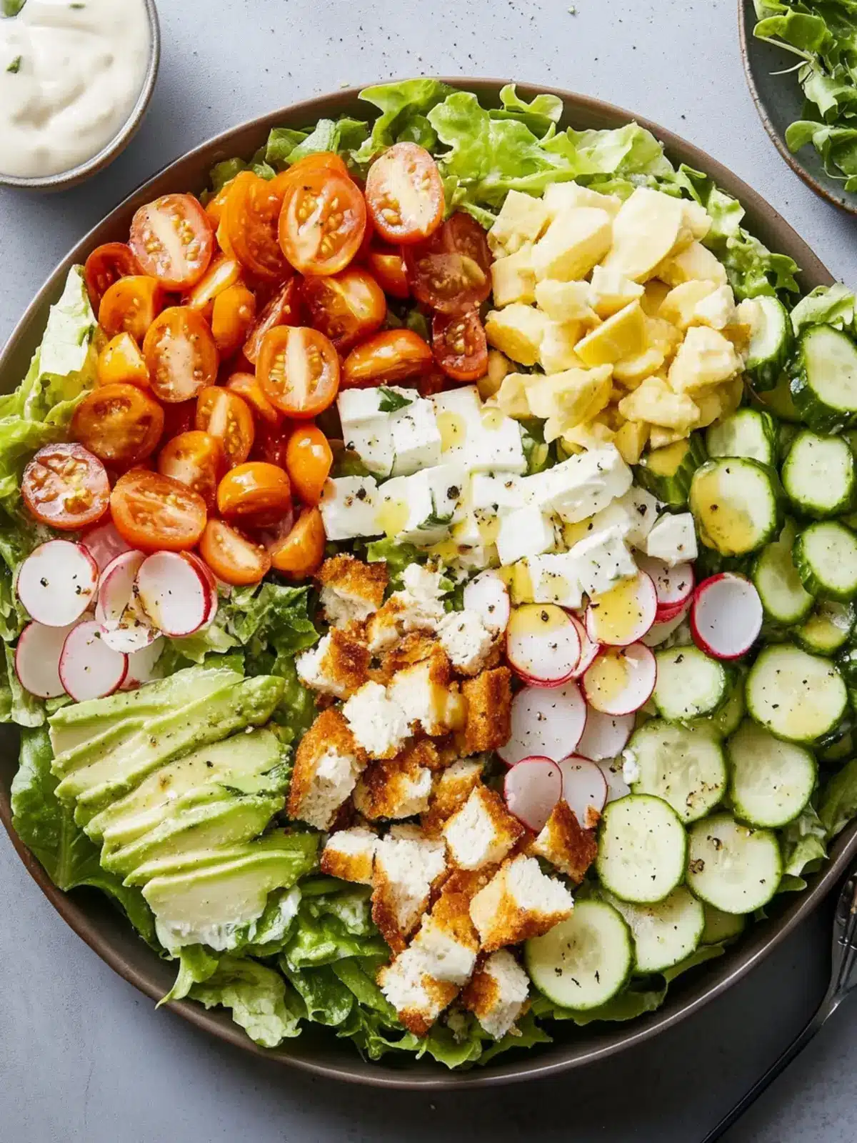 Fresh Spring Cobb Salad with Creamy Lemon-Dill Delight 2 Spring Cobb Salad