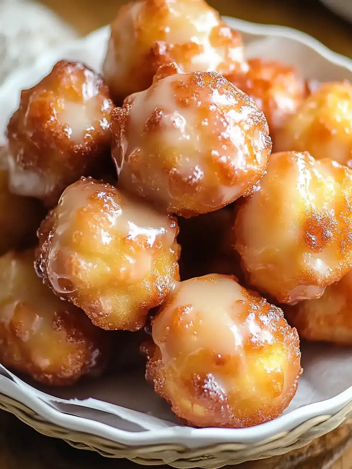 Delicious Apple Fritter Bites with Sweet Cider Glaze 5 Apple Fritter Bites