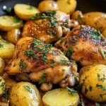 Garlic Butter Chicken and Potatoes Skillet