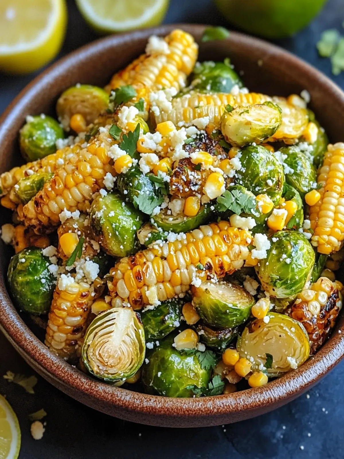 Mexican Street Corn Brussels Sprouts