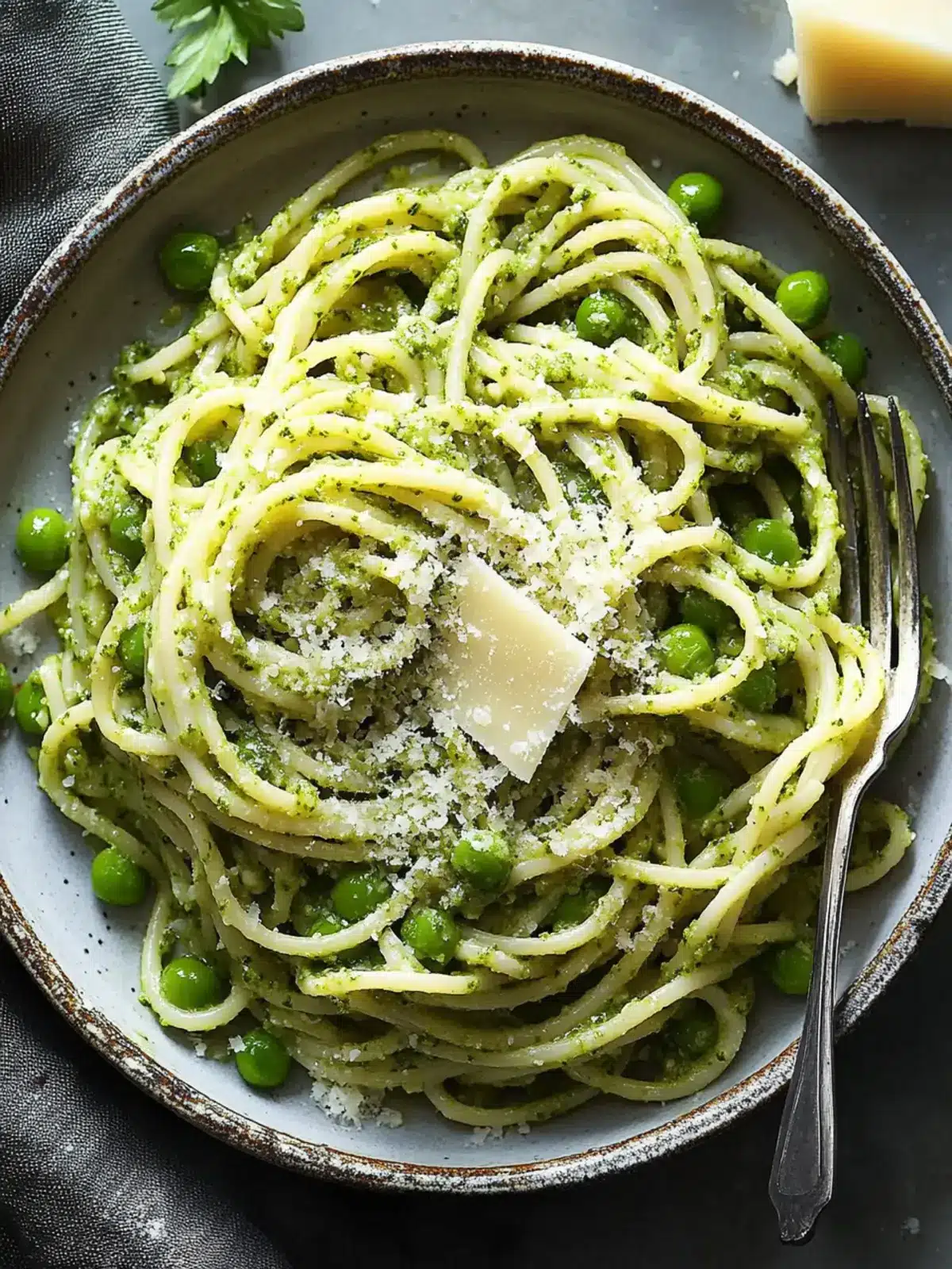 Nettle Pesto Bucatini with Spring Peas and Parmesan Bliss 5 Nettle Pesto Bucatini With Spring Peas and Parmesan